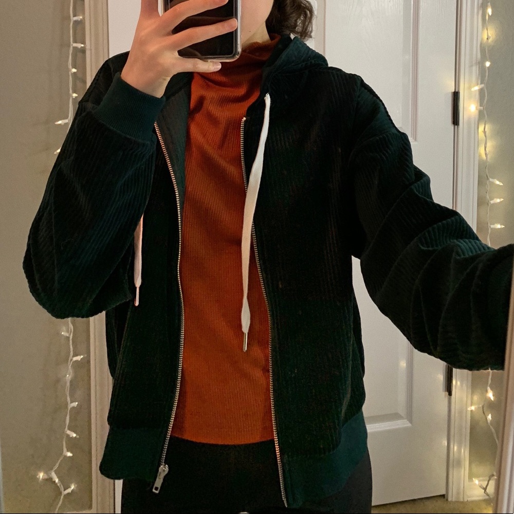 Forever 21 Ribbed Forest Green Jacket
